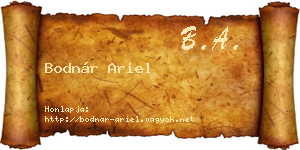 Bodnár Ariel névjegykártya