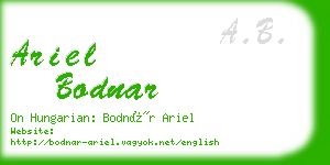 ariel bodnar business card